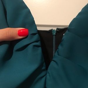 Amanda Uprichard Green high low dress